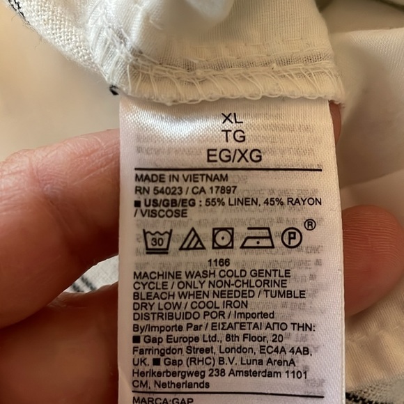 NWT Women’s XL Gap 55% Linen Easy Pant mid rise elastic drawstring ankle length - Picture 3 of 9